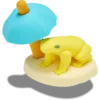 3D Chilling Frog Γούρια Jibbitz™ Charms