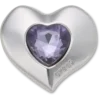 Ασημένια και μωβ γούρια Jibbitz Smt Gem Heart