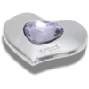 Ασημένια και μωβ γούρια Jibbitz Smt Gem Heart