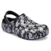 Baya Lined Clog “Black White”