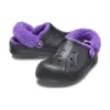 Baya Lined Clog «Μαύρο Μωβ»