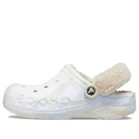 Baya Lined Clog με επένδυση από χνουδωτό υλικό και Marbled σχέδιο “White Multi”