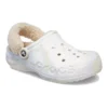 Baya Lined Clog με επένδυση από χνουδωτό υλικό και Marbled σχέδιο “White Multi”