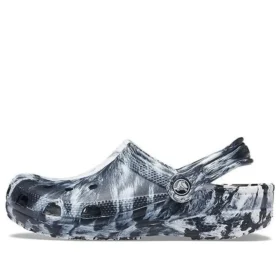 Beach Marbled Unisex Μαύρα Λευκά Σανδάλια “Black White”
