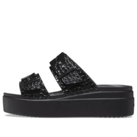 Brooklyn Croco Shine Buckle “Μαύρο”