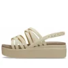 Brooklyn Strappy Low Wedge «Bone»