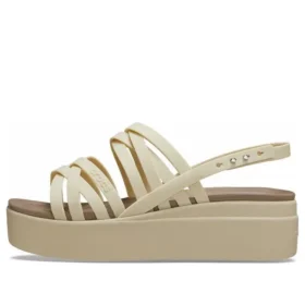 Brooklyn Strappy Low Wedge «Bone»