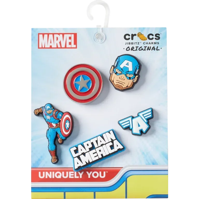 Captain America 5 Pack Γούρια Jibbitz™ Captain America 5 Pack Γούρια Jibbitz™