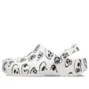 Classic Clog με σχέδιο νεκροκεφαλής “White Black”