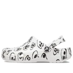 Classic Clog με σχέδιο νεκροκεφαλής “White Black”