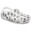 Classic Clog με σχέδιο νεκροκεφαλής “White Black”