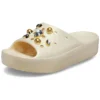 Classic Crystals Pearls Platform Slides “Λευκό”