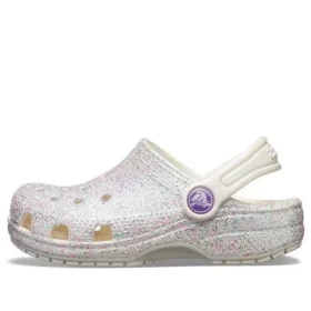 Classic Glitter Clogs «Silver White»