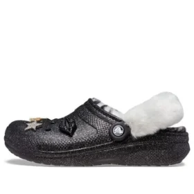 Classic Lined Clog Disco με Glitter «Μαύρο Λευκό»