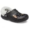 Classic Lined Clog Disco με Glitter «Μαύρο Λευκό»