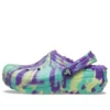 Classic Lined Clog με επένδυση και Marbled σχέδιο “Neon Purple Multi”