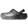 Classic Lined Clog με Glitter “Black Silver”