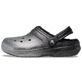 Classic Lined Clog με Glitter “Black Silver”