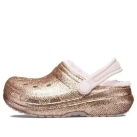 Classic Lined Clog με Glitter “Gold Pink”