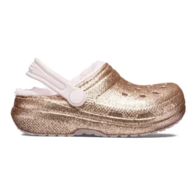 Classic Lined Clog με Glitter “Gold Pink”