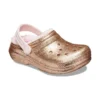 Classic Lined Clog με Glitter “Gold Pink”