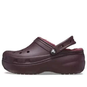 Classic Lined Clog με πλατφόρμα και επένδυση “Dark Cherry”