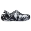 Classic Lined Clog Σανδάλια εξωτερικής χρήσης με επένδυση “Marbled White Black”