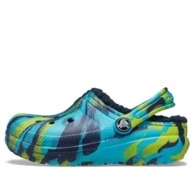Classic Lined Marbled Clog “Blue Tie-Dye”