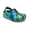 Classic Lined Marbled Clog “Blue Tie-Dye”