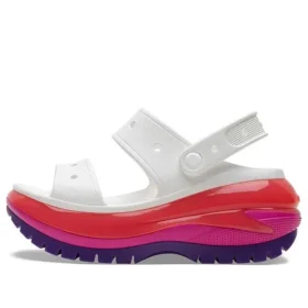Classic Mega Crush Sandal “Λευκό Κόκκινο Μωβ”
