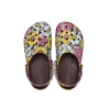 Classic Retro Floral Σαμπό «Yellow Pink»