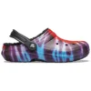 Classic Tie-Dye Stay Warm Cozy Crocs Αθλητικές παντόφλες Unisex Μωβ Κόκκινο