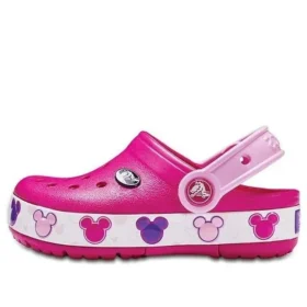 Crocband Mickey Fun Lab Lights Σαμπό “Pink White”