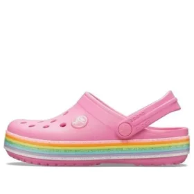 Crocband Rainbow Glitter Clogs “Ροζ”