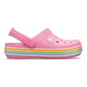 Crocband Rainbow Glitter Clogs “Ροζ”