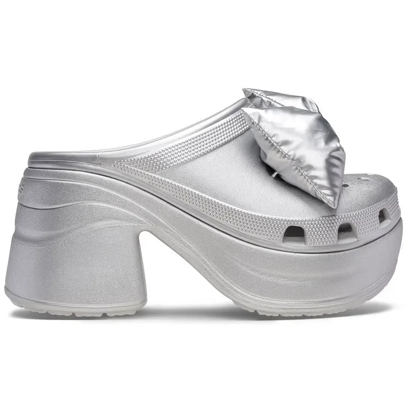 Crocs Siren Metallic Bow Σαμπό «Silver» Crocs Siren Metallic Bow Σαμπό «Silver»