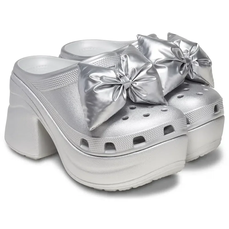 Crocs Siren Metallic Bow Σαμπό «Silver» Crocs Siren Metallic Bow Σαμπό «Silver»