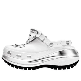 Crocs x MCM Mega Crush Clog “White Silver”
