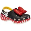 Crocs x Minnie Mouse Classic Platform Clog «Μαύρο Κόκκινο Λευκό»