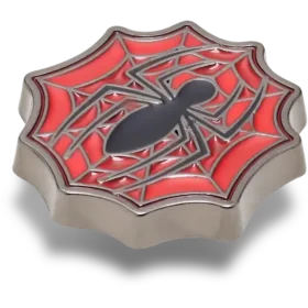 Διακοσμητικό γούρι Jibbitz με το λογότυπο του Spider-Man και ιστό