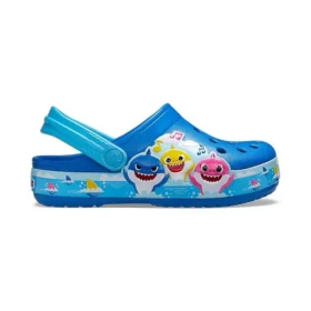 Funny Shark Μικρά Crocs για εξωτερική χρήση με Φλατ παπούτσια, Σανδάλια παραλίας για σπορ, μπλε