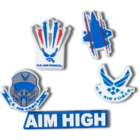 Γούρια για παπούτσια Jibbitz™ «Armed Forces Us Air Force» σε συσκευασία των 5 τεμαχίων