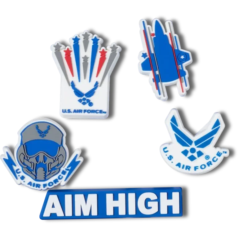 Γούρια για παπούτσια Jibbitz™ «Armed Forces Us Air Force» σε συσκευασία των 5 τεμαχίων Γούρια για παπούτσια Jibbitz™ «Armed Forces Us Air Force» σε συσκευασία των 5 τεμαχίων
