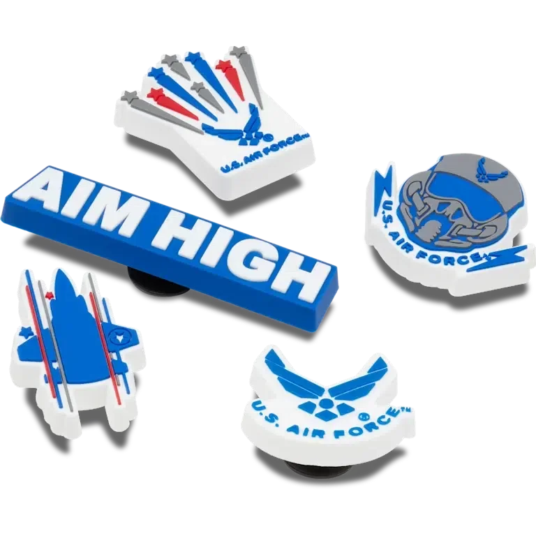 Γούρια για παπούτσια Jibbitz™ «Armed Forces Us Air Force» σε συσκευασία των 5 τεμαχίων Γούρια για παπούτσια Jibbitz™ «Armed Forces Us Air Force» σε συσκευασία των 5 τεμαχίων