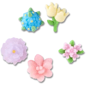 Γούρια Jibbitz «Beaded Flowers» σε συσκευασία των 5 τεμαχίων
