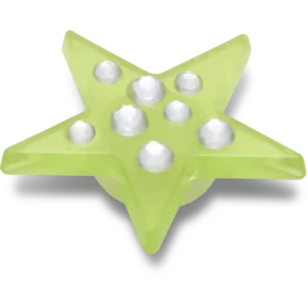 Γούρια Jibbitz™ «Green Gem Star»
