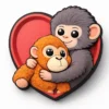 Γούρια Jibbitz™ «Monkey Love»