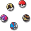 Γούρια Jibbitz™ «Poke Ball» σε συσκευασία των 5 τεμαχίων Γούρια Jibbitz™ «Poke Ball» σε συσκευασία των 5 τεμαχίων
