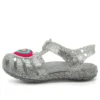 Isabella Glitter Φλατ Σανδάλια “Grey Silver”