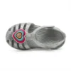 Isabella Glitter Φλατ Σανδάλια “Grey Silver”